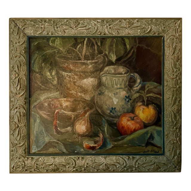 Kurt Schaefer, Still Life, Oil on Canvas, 1942, Framed For Sale