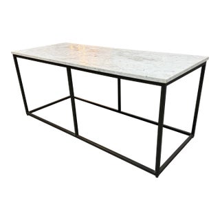 Delaney Rectangular Marble Coffee Table by William Sonoma for Pottery Barn For Sale