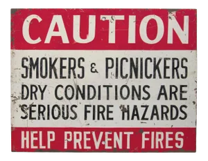 Vintage Metal Picnickers Sign
