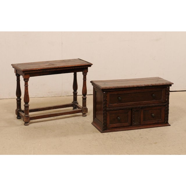 Brown 18th Century Italian Classical Brown Wood Butler’s Desk For Sale - Image 8 of 11