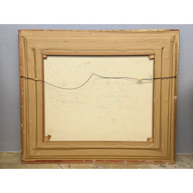 Mid-Century Original Floral Still Life Oil Impasto Painting For Sale In Los Angeles - Image 6 of 8