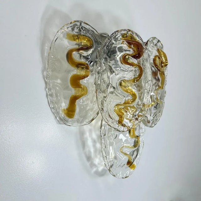 Vintage Italian Murano Glass Wall Lamp, 1970s For Sale - Image 10 of 18