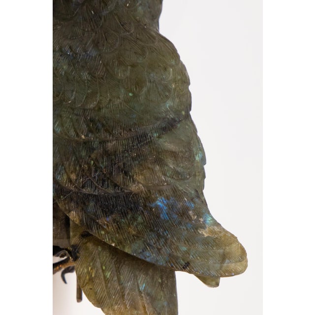 Mid-Century Modern Vintage Hand Carved Stone Owl Figurine For Sale - Image 3 of 13