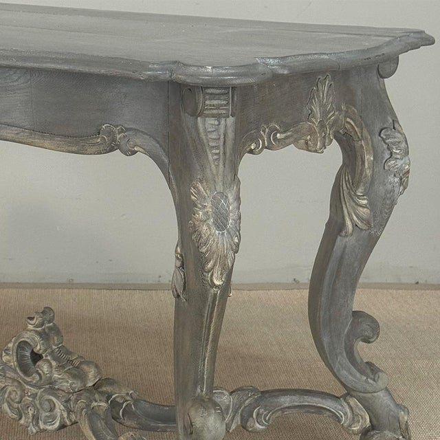 19th Century French Régence Hand-Carved & Painted Center Table For Sale - Image 11 of 18