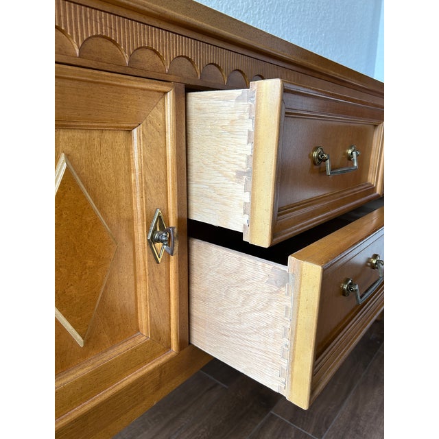 Late 20th Century Late 20th Century Stanley Furniture Italian Neoclassical Style Blonde Buffet Sideboard For Sale - Image 5 of 12