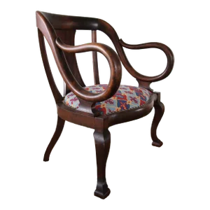 Early 1900s Antique Mueller & Slack Co Empire Neoclassical Regency Style Armchair