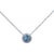 A timeless Tiffany & Co. Soleste pendant necklace crafted in platinum, featuring a vibrant aquamarine centre stone...