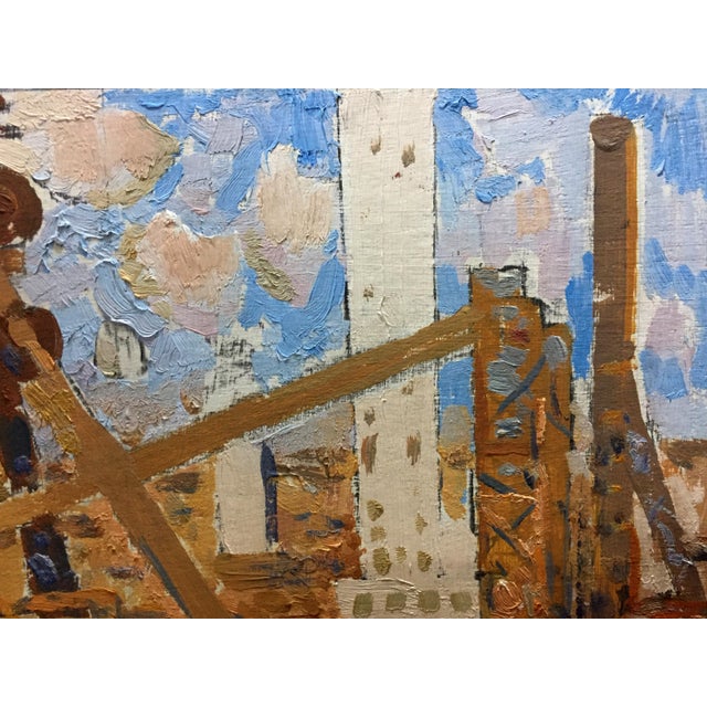 *** ABOUT THIS PAINTING *** * TITLE: "Building complex" * ARTISTS: Kostenko Anatoly Alexandrovich * SIZE: 50x44...