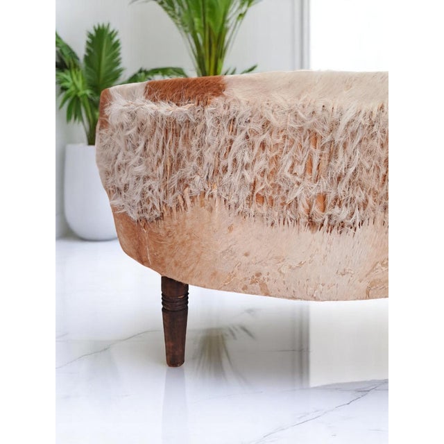 Vintage African Drum Coffee Table Cowhide Table Glass Top Large, 1960s For Sale - Image 10 of 17
