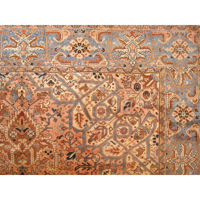 Vintage Persian Decorative Oriental Heriz Rug in Large Size For Sale - Image 4 of 12