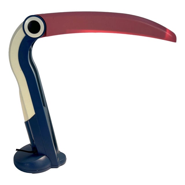 Blue & Pink Toucan Lamp by H.T. Huang for Huanglite, 1980s For Sale