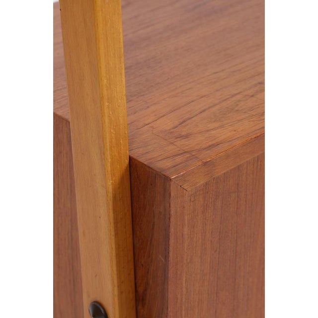 Mid-Century Teak Bookshelf with 5 Drawers and Door For Sale - Image 12 of 18