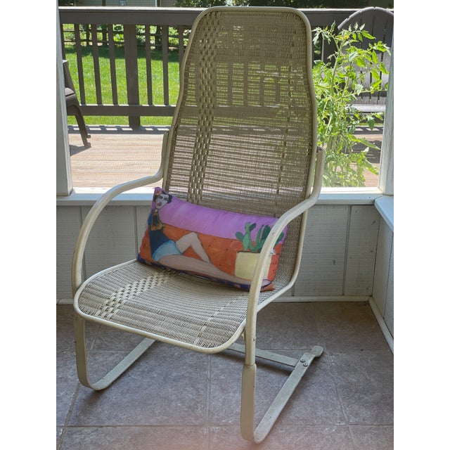 Vintage Lloyd Flanders Wicker Loom Bounce Chair Chairish