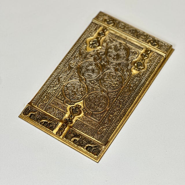 Metal Early 20th Century Tiffany Studios New York 1691 Venetian Bronze Note Pad Holder Desk Blotter For Sale - Image 7 of 18