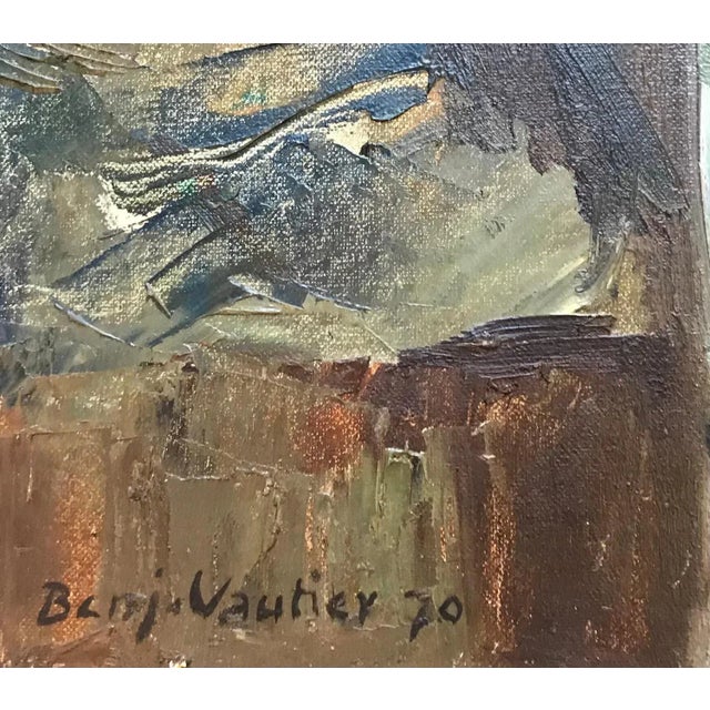 1970s Benjamin Vautier, Bouquet of Roses, Oil on Wood, 1970 For Sale - Image 5 of 11
