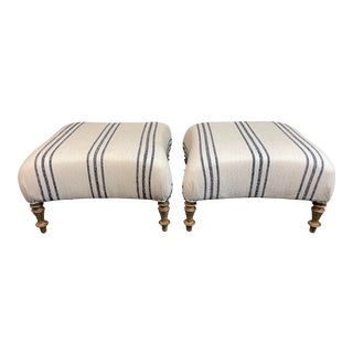 Arhaus Lorin Ottomans, a Pair For Sale