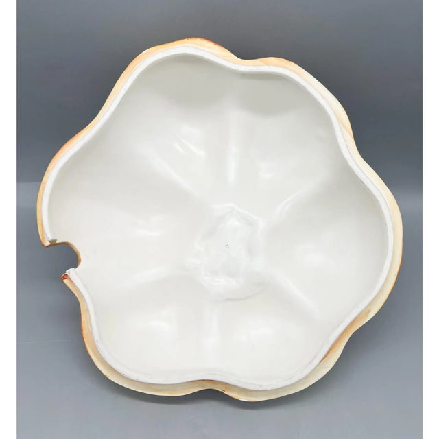 Vintage Italian Hand-Painted Pumpkin Tureen With Ladle – Majolica / Country French / Farmhouse Cottage For Sale - Image 12 of 14