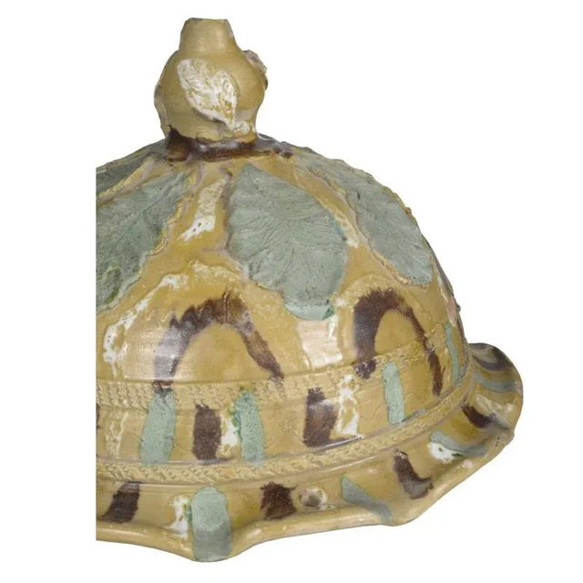 - Pair of hanging vase holders made of enamelled terracotta - Made in Italy in the early 1900s - Very particular for their...