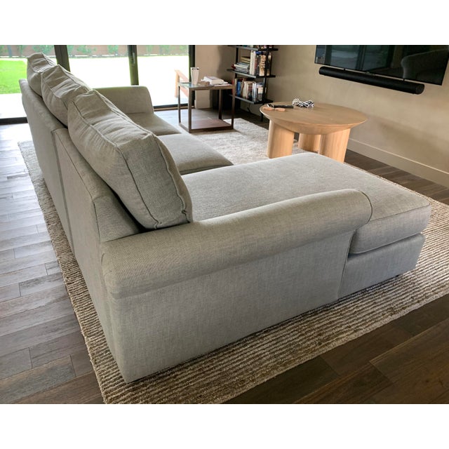 Pottery Barn Comfort Roll Arm Upholstered Chaise Sectional Chairish