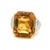 1980s Italian 18k Gold Citrine & Baguette Diamond Architectural Cocktail Ring, Size 6 For Sale - Image 9 of 15