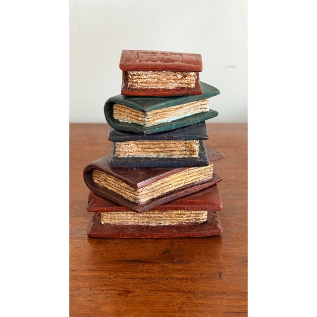 1980s Miniature Decorative Faux Stack of Books For Sale - Image 5 of 7