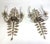 Stunning pair of vintage floral sconces by Banci Firenze in gilded metal with crystal flowers and leaves. I have official...