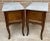 Mid-Century Walnut Nightstands with Drawers and Marble Tops, 1950s, Set of 2 For Sale - Image 11 of 13