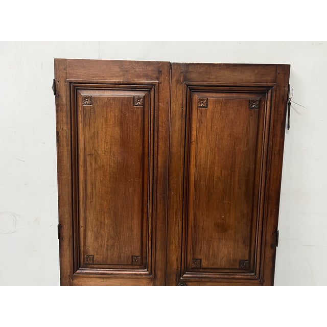 Antique Walnut Double-Panel Doors, 1700s, Set of 2 For Sale - Image 3 of 15