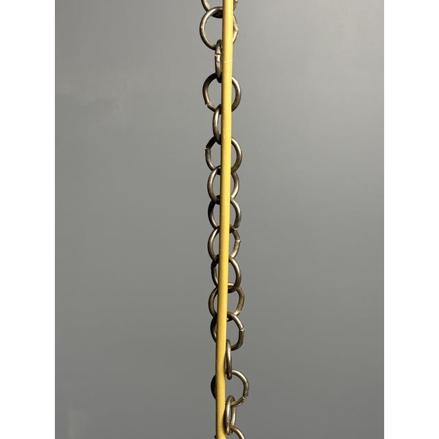 Midcentury Italian Pencil Reed Rattan Bamboo and Brass Hanging Pendant Lamp, 1970s from Vivai Del Sud, 1960s For Sale - Image 12 of 13