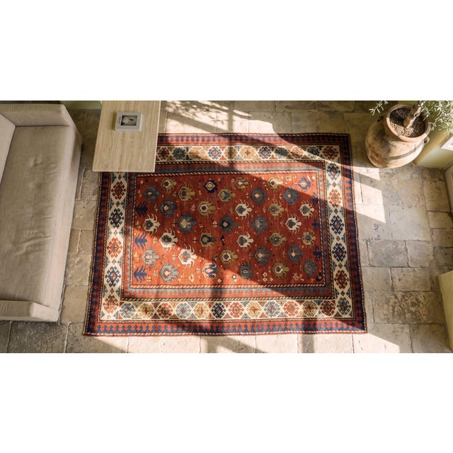 19th Century Caucasian Kazak Carpet ( 4' x 8'6" - 122 x 260 ) For Sale In New York - Image 6 of 7