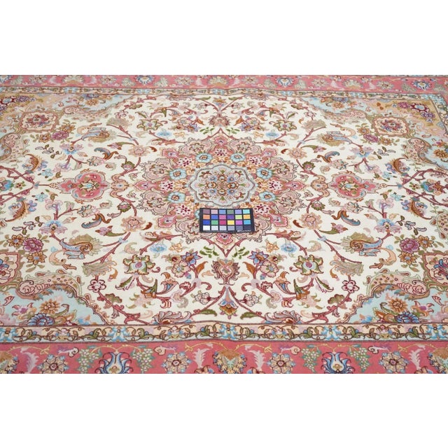 1970s Vintage Tabriz Rug 5'1'' X 6'11'' For Sale - Image 5 of 7