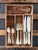 Vintage Wooden Tray Cutlery Box Folk Art For Sale - Image 4 of 8