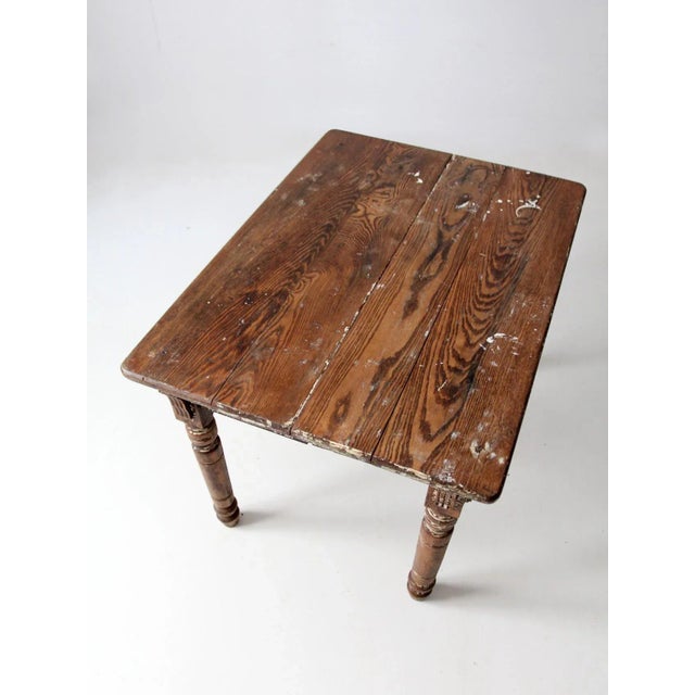 19th Century Antique Farmhouse Wooden Table For Sale - Image 5 of 13