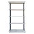 Iron Bars Wash White Wood Shelves Industrial Bookcase Display Cabinet For Sale