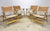 Mid-Century Modern 1970’s Mid Century Modern Rattan & Anodized Gold Aluminum Patio / Porch Chairs by Telescope For Sale - Image 3 of 12