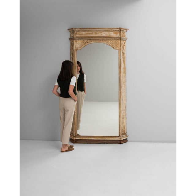19th Century French Gustavian Floor Mirror with Canted Corners For Sale - Image 17 of 18