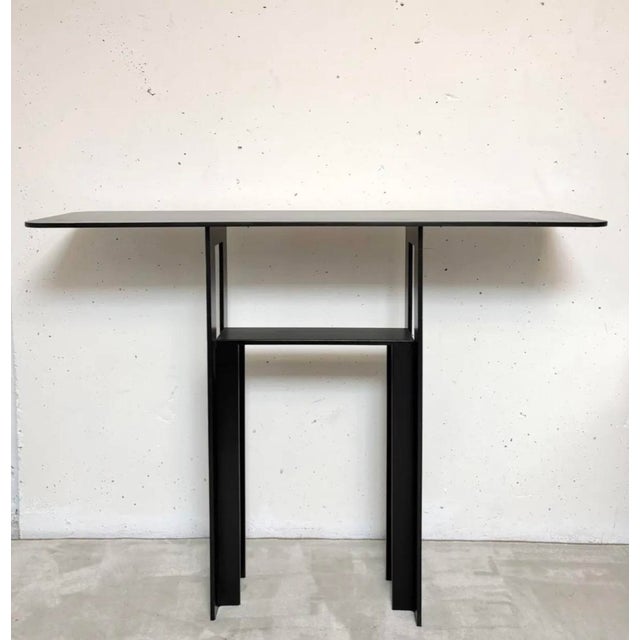 Steel Console by Léopold Gest for Protis 1980 For Sale - Image 11 of 11