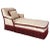 Beautiful meridian - day bed - lounge chair - bench with burgundy, raspberry pink, off-white upholstery. Magnificent...