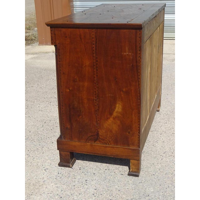 Antique Sideboard with Diamond-Shaped Wood Marquetry Top For Sale - Image 16 of 18