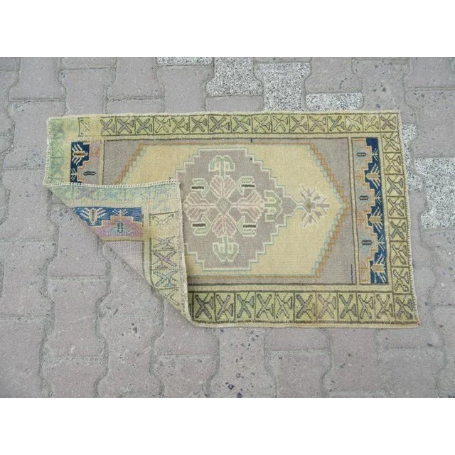 Mid-Century Modern 1960s Turkish Pastel Wool Rug For Sale - Image 3 of 4