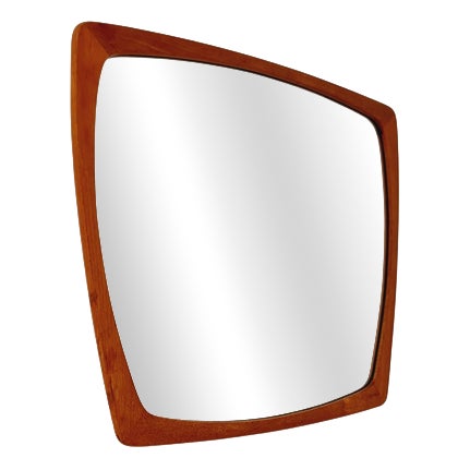 Large Mid-Century Modern Danish Wall-Mounted Mirror, 1960s For Sale