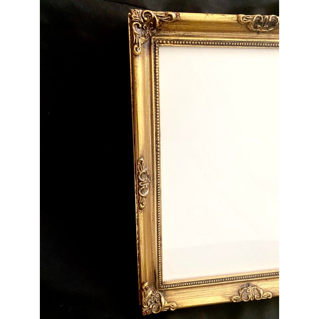 Gold Vintage Carr Frame Ornate Baroque Gold Gilt Style Wood Frame - 8x10. For Sale - Image 8 of 15