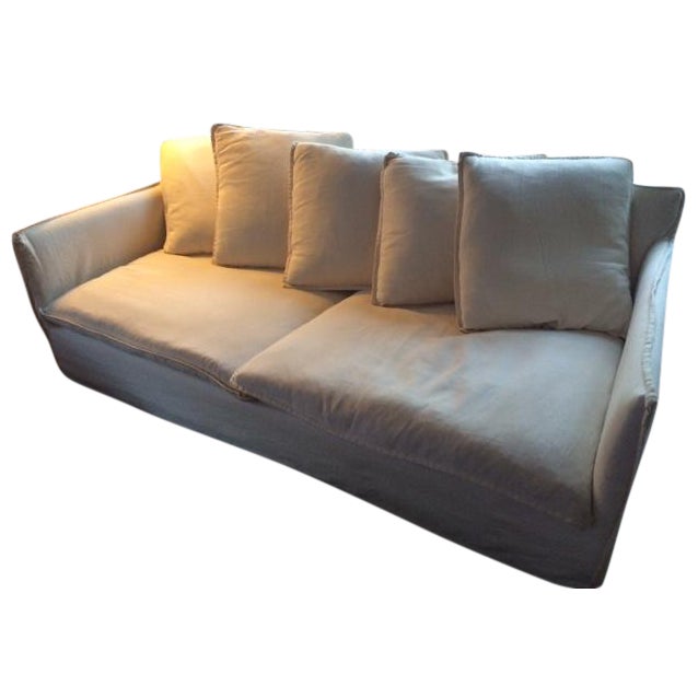 Crate & Barrel White Slipcovered Sofa Chairish