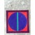 Scarlet Vintage Geometric Abstract Painting on Canvas For Sale - Image 8 of 12