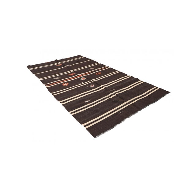Vintage handwoven decorative kilim rug from Afyon region of Turkey. Approximately 50-60 years old. In very good condition....