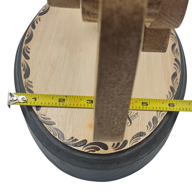 Hand Carved Patriotic Wooden Horse, Signed & Dated Americana Folk Art Sculpture, 1987 For Sale - Image 10 of 11