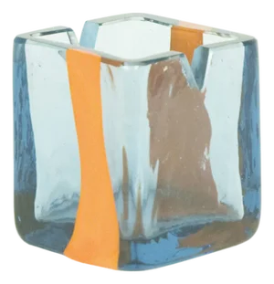 Blue and Orange Murano Glass Ashtray by Ludovico Diaz de Santillana for Pierre Cardin, 1960s