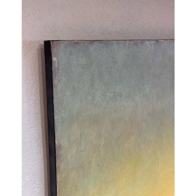 Realism Shadow's Edge by Diego Glazer | Oil on Canvas Mountain landscape with a lion at sunset. For Sale - Image 3 of 5