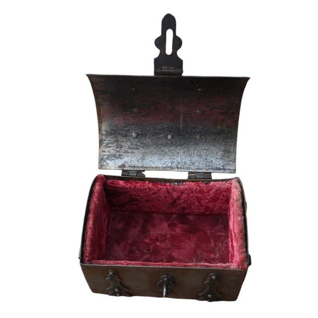 Wrought Iron Chest or Messenger Box For Sale - Image 6 of 7