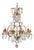 Maria Theresa Style Eight-Branch Gilt Bronze and Rock Crystal Chandelier For Sale